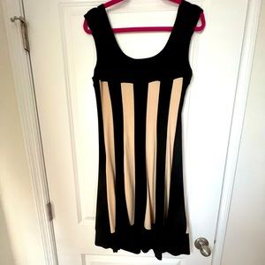 Connected Black and Beige Dress